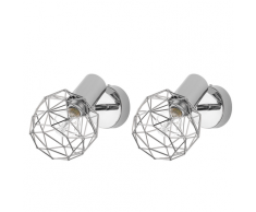 Set di 2 lampade da parete color argento CHENAB