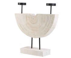Candelabro in legno chiaro APANGO