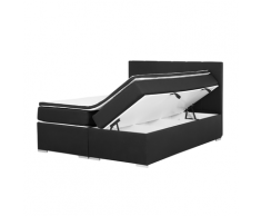 Letto boxspring nero con contenitore 160x200cm LORD