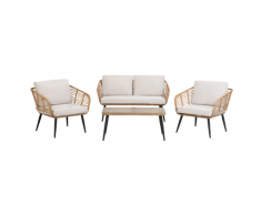 Set da giardino in rattan sintetico beige CORINTH