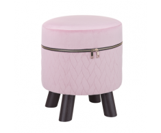 Sgabello in velluto rosa APPIE