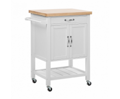 Carrello da cucina in legno bianco SIENA