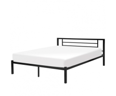 Letto in metallo nero con rete a doghe 180 x 200 cm CUSSET