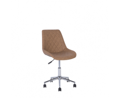 Sedia da ufficio in pelle sintetica marrone MARIBEL
