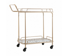 Carrello da cucina oro con effetto terrazzo GALENA