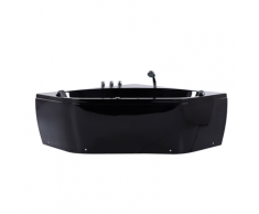 Vasca idromassaggio angolare nera con LED 140 cm MEVES