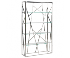 Scaffale a 4 ripiani metallo color argento HOXIE