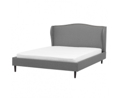 Letto matrimoniale in tessuto grigio 160x200cm COLMAR