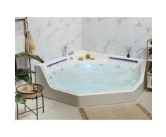 Vasca da bagno angolare idromassaggio con LED 150 cm CACERES