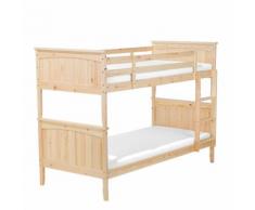 Letto a castello in legno chiaro 90 x 200 cm RADON