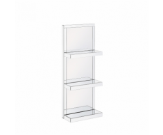 Mensola bagno con effetto specchio argentato GAONA