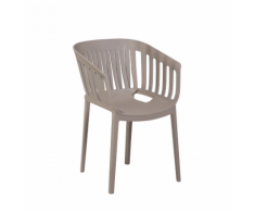 Sedia da pranzo in plastica grigio chiaro DALLAS