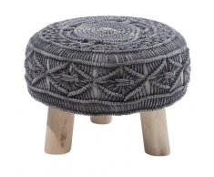Sgabello in cotone grigio antracite MUNDRA