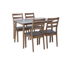 Set da pranzo in legno 4 persone, tavolo 118 cm MODESTO