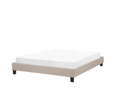 Letto imbottito beige con telaio 160 x 200 cm ROANNE
