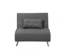Divano letto singolo in tessuto grigio scuro FARRIS