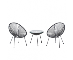 Set da balcone stile spaghetti nero ACAPULCO II
