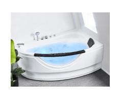 Vasca idromassaggio angolare bianca con LED 160 cm PALMA