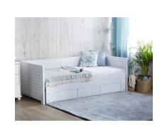 Letto regolabile moderno in color bianco 90/180x200cm CAHORS