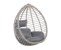 Poltrona sospesa in rattan grigio TOLLO