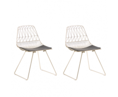 Sedia HARLAN dorata set 2 pezzi