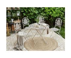 Set da balcone bistro 4 posti in metallo verde chiaro BIVIO