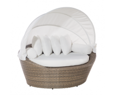 Divano da giardino - Sofa da giardino in rattan marrone chiaro - SYLT