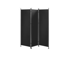 Paravento a 3 pannelli 160 x 170 cm nero NARNI