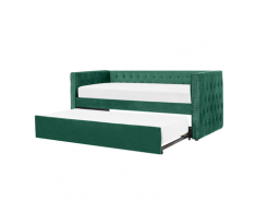 Letto estraibile in velluto verde 90 x 200 cm GASSIN
