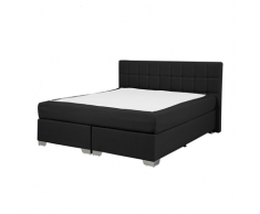 Letto boxspring in tessuto nero 140 x 200 cm ADMIRAL