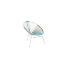 Sedia stil spaghetti bianco beige turchese ACAPULCO