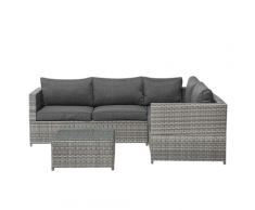 Set da giardino in rattan grigio AVOLA