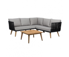 Set da giardino in legno acrilico grigio-marrone ALCAMO