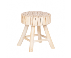 Comodino in legno di teak chiaro NAMPA