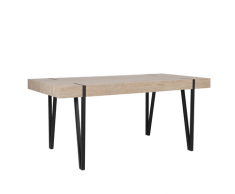 Tavolo da pranzo marrone chiaro e nero 150x90cm ADENA