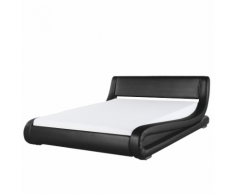Letto in pelle nera piazza e mezza 140x200cm AVIGNON