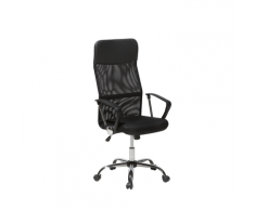 Sedia da ufficio con altezza regolabile in pelle nera DESIGN