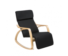 Sedia poltrona a dondolo nero WESTON