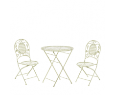 Set da balcone bistro in metallo verde chiaro BIVIO