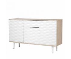 Credenza buffet marrone chiaro e bianco SWANSEA