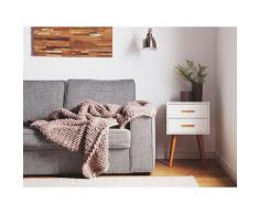 Comodino con 2 cassetti in color bianco 40 cm ALABAMA