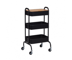 Carrello portavivande da cucina nero LUCCA
