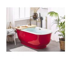 Vasca da bagno freestanding rossa ovale 170 cm TESORO