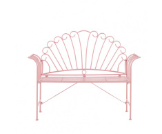 Panchina da giardino in metallo rosa 125 cm CAVINIA