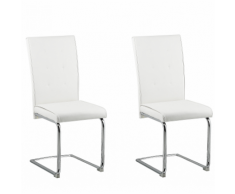 Set di 2 sedie da pranzo in ecopelle beige ROVARD
