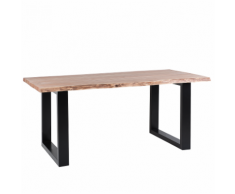 Tavolo da pranzo in legno marrone 200 x 95 cm HEBY