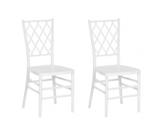 Set di 2 sedie da pranzo bianche CLARION