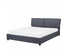 Letto imbottito grigio 180 x 200 cm BELFORT