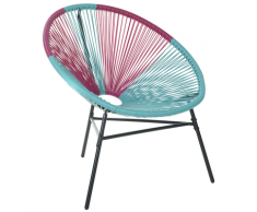 Sedia stil spaghetti rosa turchese ACAPULCO