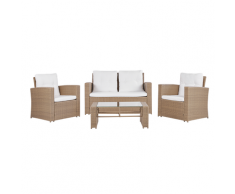 Set da giardino in rattan marrone chiaro LUCA